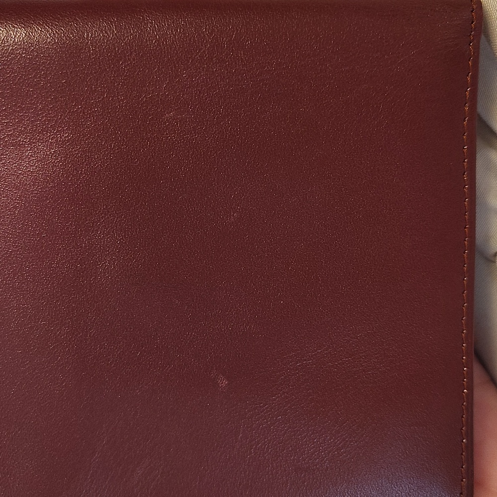 Cartier Dark Brown Leather Card Holder with Gold Corners - Picture 3 of 10